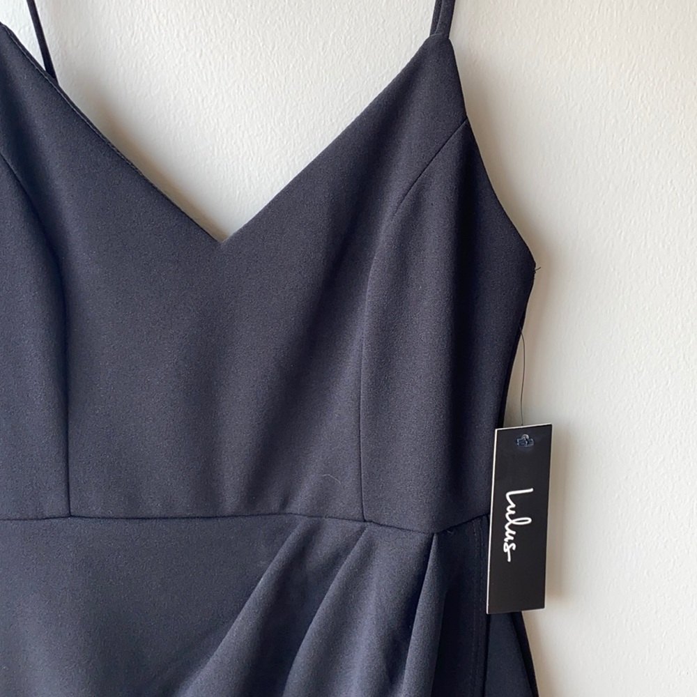 Lulus Black Tulip Mini Dress NWT - Homecoming, School Dance, Vacation, Going Out - Picture 3 of 6